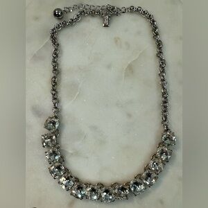NWOT Kate Spade Silver Square Crystal Necklace